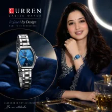 CURREN Women’s Silver Blue Bracelet Quartz Watch - View 2