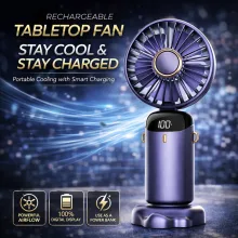 LED Light Digital Display Fan - View 3