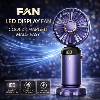 LED Light Digital Display Fan