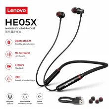 Lenovo HE05X Bluetooth Neckband Earphone Black - View 3