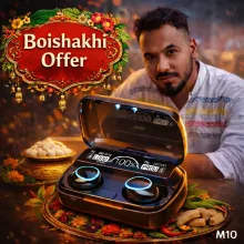 M10 TWS With Digital Indicator True Wireless Earbuds - View 3